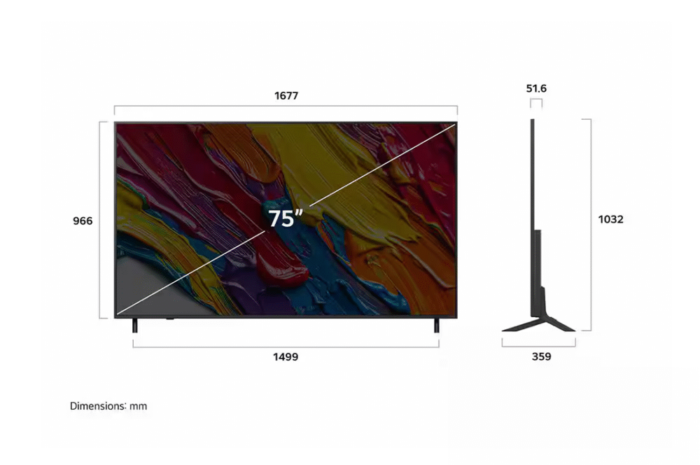 LG TV QNED 75 Inch QNED82A6A 4K Smart TV AI Magic remote webOS25 - Image 2