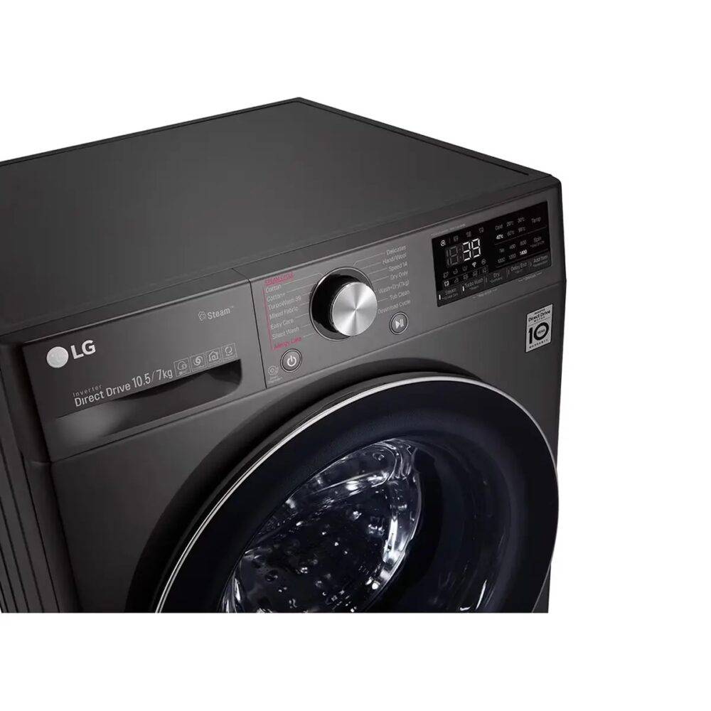 LG Front Load Wash & Dry 10.5/7KG (F4V5RGPYJE) Washing Machine - Image 4