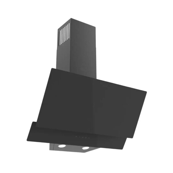 Maxi Hood 60cm Angled Curved (D002BL) Double Black Glass