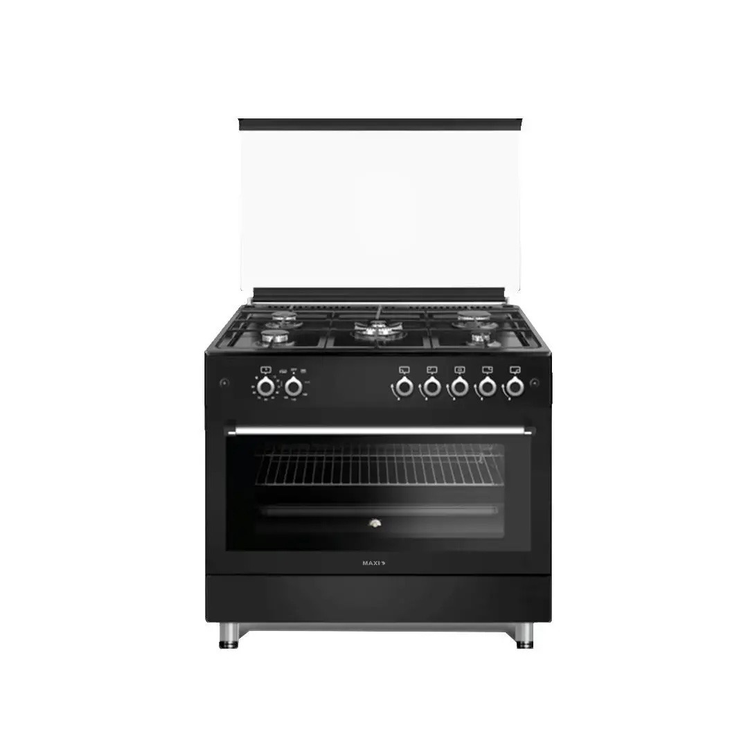 Maxi Gas Cooker 60x90 CM (5) Burners Shine Line Black Matte (FK961MBB)